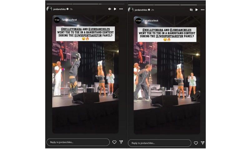 Screenshots of Jordan Chiles' Instagram stories | Source: IG/jordanchiles